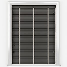 Hikari Bamboo Ember Grey with Light Grey Tapes Wooden Venetian Blind