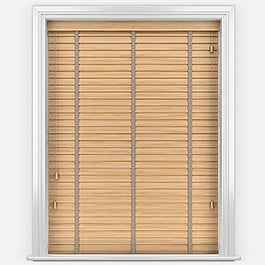 Hikari Bamboo Natural with Clay Tapes Wooden Venetian Blind