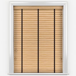 Hikari Bamboo Natural with Walnut Tapes Wooden Venetian Blind