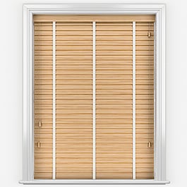 Hikari Bamboo Natural with White Tapes Wooden Venetian Blind
