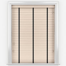 Hikari Bamboo Palm with Black Tapes Wooden Venetian Blind