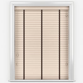 Hikari Bamboo Palm with Walnut Tapes Wooden Venetian Blind