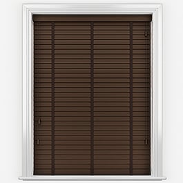 Hikari Bamboo Red Wood with Walnut Tapes Wooden Venetian Blind