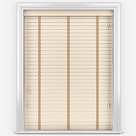 Hikari Bamboo Sandstone with Mocha Tapes Wooden Venetian Blind