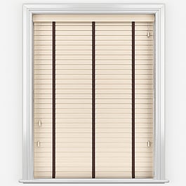 Hikari Bamboo Sandstone with Walnut Tapes Wooden Venetian Blind