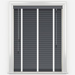 Dalby Bamboo Barsa Dark Grey with Chalk tapes Wooden Venetian Blind