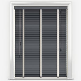 Dalby Bamboo Barsa Dark Grey with Dove tapes Wooden Venetian Blind