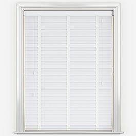 Dalby Bamboo Capella White with Chalk tapes Wooden Venetian Blind