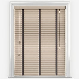Dalby Bamboo Cordia Natural with Coffee tapes Wooden Venetian Blind