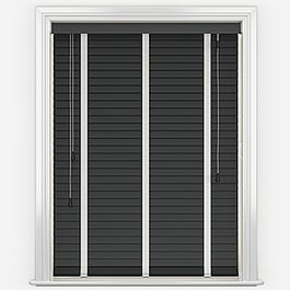 Dalby Bamboo Jarrah Black with Dove tapes Wooden Venetian Blind