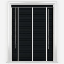 Dalby Carbon with White Tapes Wooden Venetian Blind