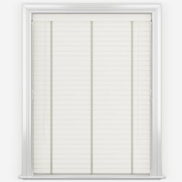 Dalby Soft White with Pebble Tapes Wooden Venetian Blind