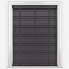 Opulence Bamboo Cinder with Anthracite Tapes Wooden Venetian Blind