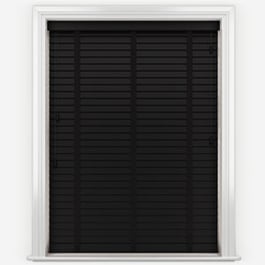 Opulence Bamboo Jet with Black Tapes Wooden Venetian Blind