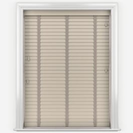 Opulence Bamboo Flax with Havanna Tapes Wooden Venetian Blind