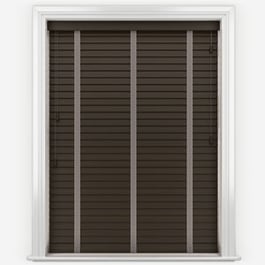 Opulence Bamboo Walnut with Havanna Tapes Wooden Venetian Blind