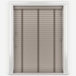 Opulence Clay Grey with Stealth Tapes Wooden Venetian Blind