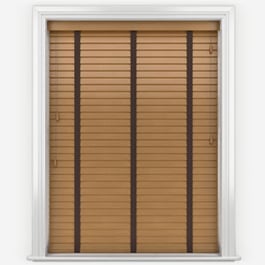 Opulence Light Oak with Cocoa Tapes Wooden Venetian Blind