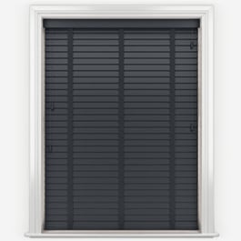 Opulence Anthracite with Anthracite Tapes Wooden Venetian Blind
