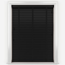 Opulence Black with Black Tapes Wooden Venetian Blind