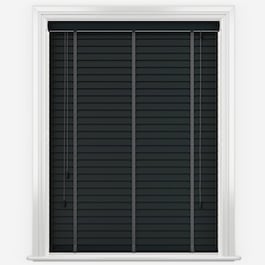 Dalby Black with Jet Tapes Wooden Venetian Blind