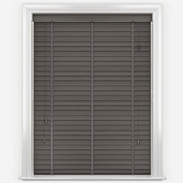 Dalby Coal Grey with Gallant Tapes Wooden Venetian Blind
