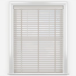 Embossed Warm Grey with Mist Tapes Faux Wood Venetian Blind