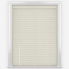 Plass Classic Cream with Tapes Faux Wood Venetian Blind