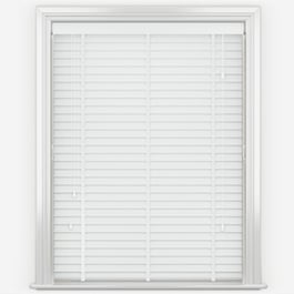Dalby Winter White with Cotton Tapes Wooden Venetian Blind