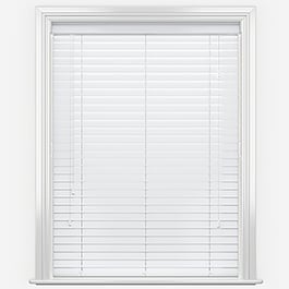 Premier Piano Gloss White Wooden Venetian Blind