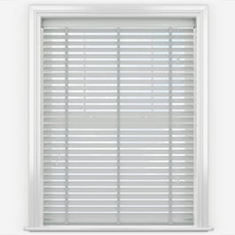 WoodLux Fine Grain French Grey with Tapes Faux Wood Venetian Blind