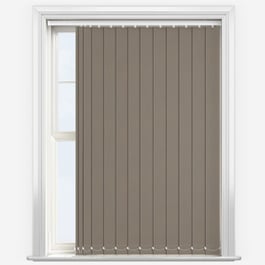 Touched by Design Deluxe Plain Mushroom Vertical Blind