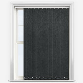 Touched By Design Voga Blackout Slate Grey Textured Vertical Blind
