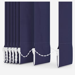 Touched By Design Deluxe Plain Indigo Vertical Blind Replacement Slats