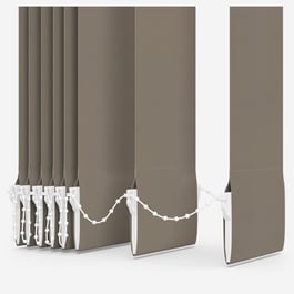 Touched By Design Deluxe Plain Mushroom Vertical Blind Replacement Slats