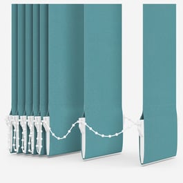 Touched By Design Deluxe Plain Ocean Green Vertical Blind Replacement Slats