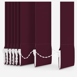 Touched By Design Deluxe Plain Plum Vertical Blind Replacement Slats