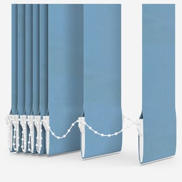 Touched By Design Deluxe Plain Powder Blue Vertical Blind Replacement Slats