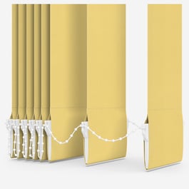 Touched By Design Deluxe Plain Primrose Yellow Vertical Blind Replacement Slats