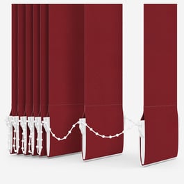 Touched by Design Deluxe Plain Red Vertical Blind Replacement Slats
