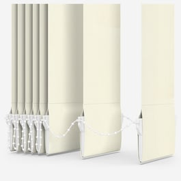 Touched By Design Deluxe Plain Vanilla Cream Vertical Blind Replacement Slats