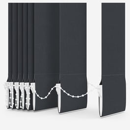 Touched By Design Optima Blackout Anthracite Grey Vertical Blind Replacement Slats