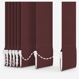 Touched By Design Optima Blackout Merlot Red Vertical Blind Replacement Slats