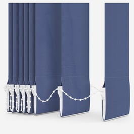 Touched By Design Supreme Blackout Denim Blue Vertical Blind Replacement Slats