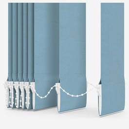 Touched By Design Supreme Blackout Powder Blue Vertical Blind Replacement Slats