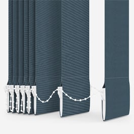Touched by Design Supreme Blackout Prussian Blue Vertical Blind Replacement Slats