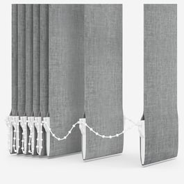 Touched By Design Voga Blackout Smoke Grey Textured Vertical Blind Replacement Slats