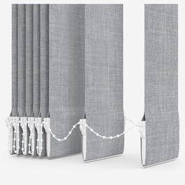 Touched By Design Voga Smoke Grey Textured Vertical Blind Replacement Slats