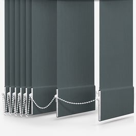 Touched By Design Absolute Blackout Dark Grey Vertical Blind Replacement Slats