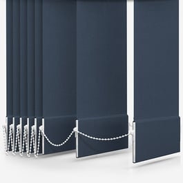 Touched By Design Absolute Blackout Navy Vertical Blind Replacement Slats